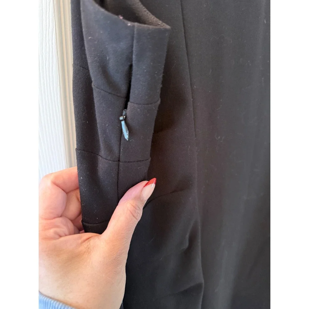 Calvin Klein Black Sleeveless Sheath Dress Mock Neck Business Casual Size 12 - Picture 6 of 10